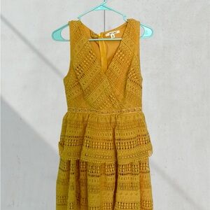 Miami Mustard Lace Dress